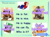 He is fat. He is nice. He is happy. He can fly. Who is it?