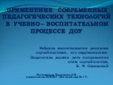 Новые педагогические технологии в ДОУ Слайд: 14