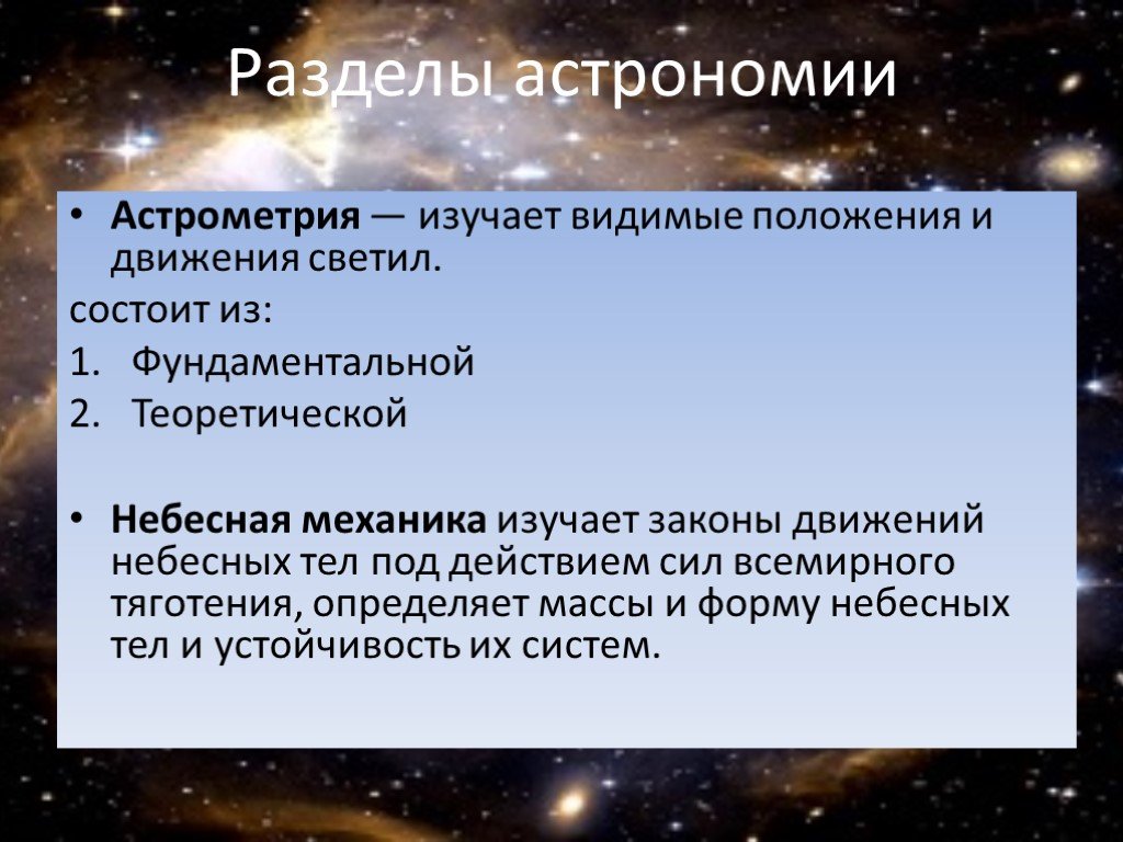 Изучал астрономию за 10. Разделы астрономии. Разделы астрономии таблица. Презентация по астрономии. Разделы изучения астрономии.