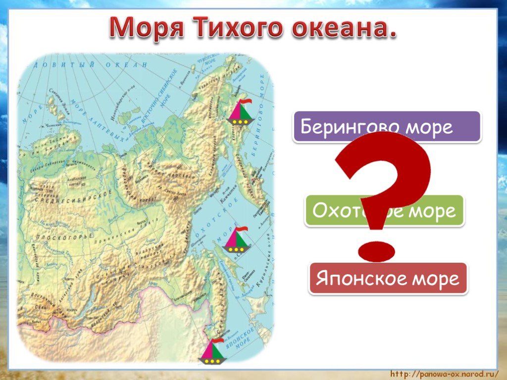 Моря океаны рф. Моря Тихого океана. Моря Тихого океана омывающие Россию на карте. Моря Тихого океана моря Тихого океана. Моя Тихогоокеана России.