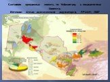 Состояние орошаемых земель по Узбекистану с показателями бонитета. Источник: Атлас экологических индикаторов, ПРООН, 2007