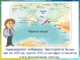 Черноморское побережье простирается более чем на 600 км, около 350 из которых относятся к его российскому участку. Чёрное море