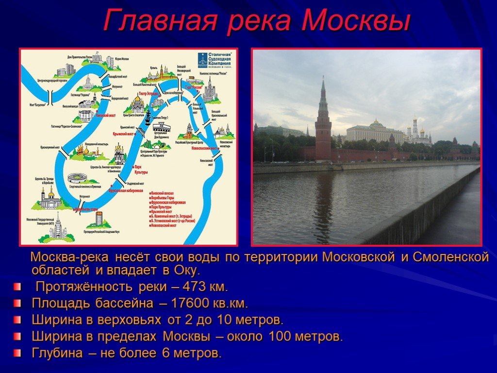 Схема москва реки в москве