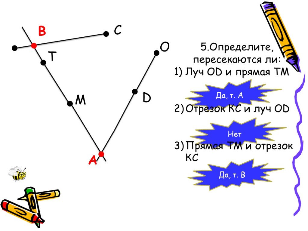 Пересекающие отрезки. Пересекающиеся лучи. Пересекаются ли прямая и Луч. Пересекающиеся прямые и лучи. Отрезок Луч и прямая разница.