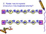 2. Какое число нужно вписать в последнюю клетку? :9 :6 7 +15 5 50 42 :7 6 9 54 60 :10 +24