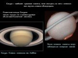 Сатурн – наиболее красивая планета, если смотреть на нее в телескоп или изучать снимки «Вояджеров». Сатурн. Снимок телескопа им. Хаббла. Около полюсов планеты могут наблюдаться полярные сияния. Сказочные кольца Сатурна нельзя спутать ни с какими другими объектами Солнечной системы.