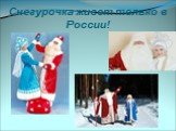Снегурочка живет только в России!