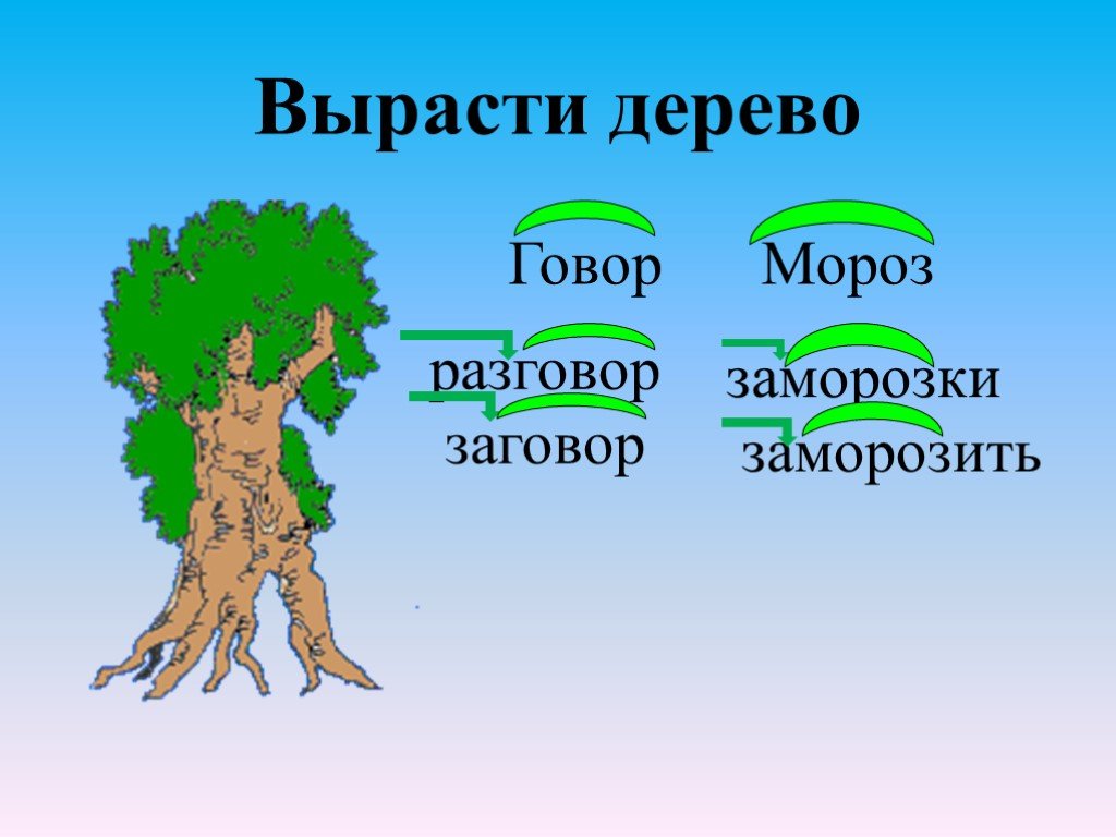 Деревья не растут слова. Дерево по русскому языку. Презентация вырастить дерево. Растущее дерево. Вырасти дерево.