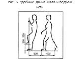 Рис. 5. Удобные длина шага и подъем ноги.