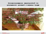 Финансирование мероприятий по улучшению условий и охраны труда. Финансирование мероприятий по улучшению условий и охраны труда работодателями (за исключением государственных унитарных предприятий и федеральных учреждений) осуществляется в размере не менее 0,2 процента суммы затрат на производство пр