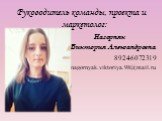 Руководитель команды, проекта и маркетолог: Нагорняк Виктория Александровна 89246072319 nagornyak.viktoriya.98@mail.ru