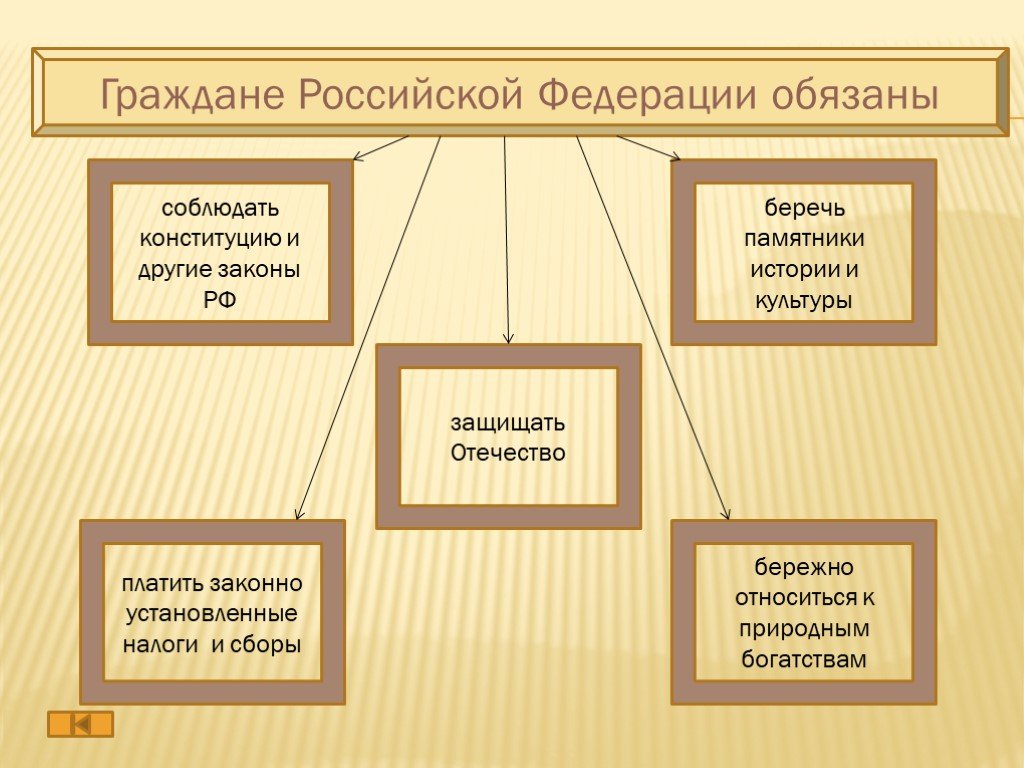 Обязанности граждан россии 4 класс окружающий мир
