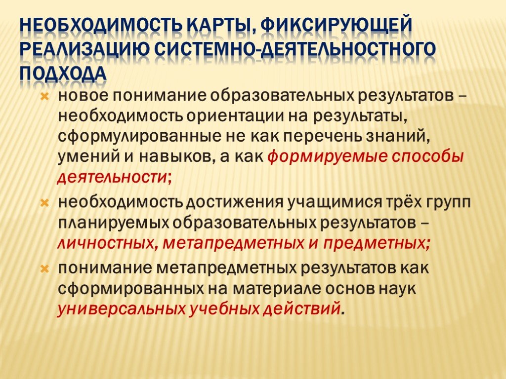 Понять образование. Формируемые способы деятельности. Ориентация на новые образовательные Результаты. Перечень знаний. Как сформулировать образовательный результат.