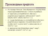 Производные предлоги. Их гораздо больше. Они образуются посредством перехода знаменательных слов в служебные: от наречий и употребляются обычно с родительным падежом (вблизи кого? чего?, вглубь чего?, вдоль чего? и т. п.); от существительных и употребляются обычно с родительным падежом (посредством 