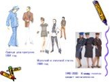 Одежда для прогулок 1934 год. Мужской и женский стиль 1969 год. 1990-2000. В моду плотно входит минимализм