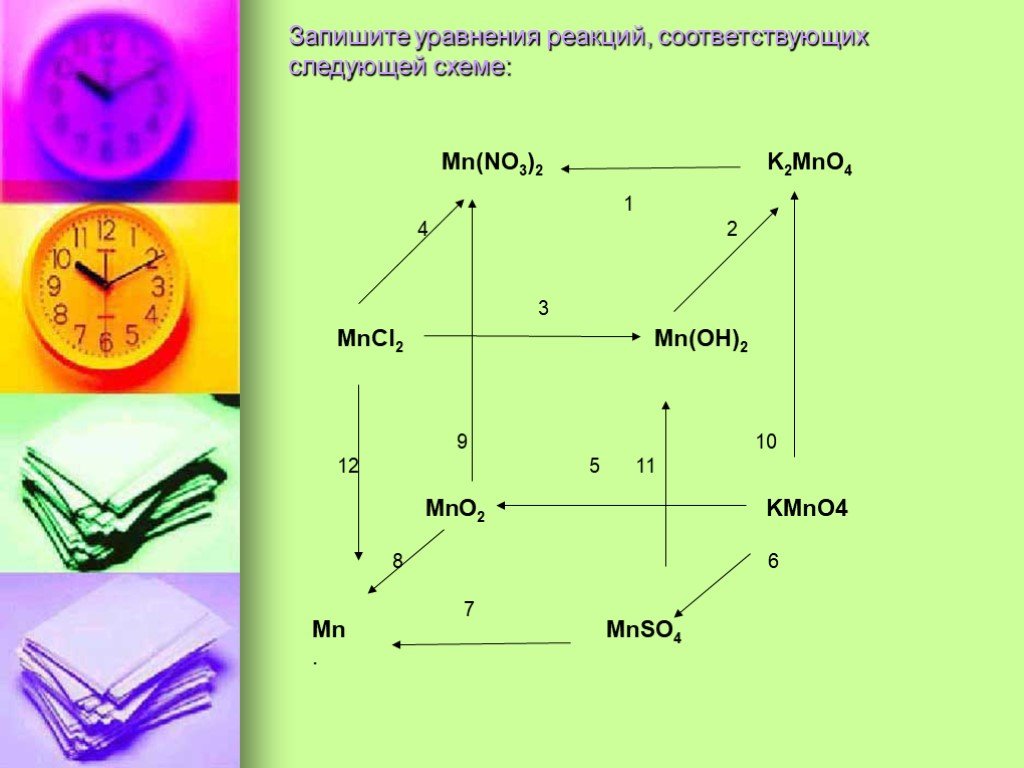 Записать уравнения реакций соответствующие схеме