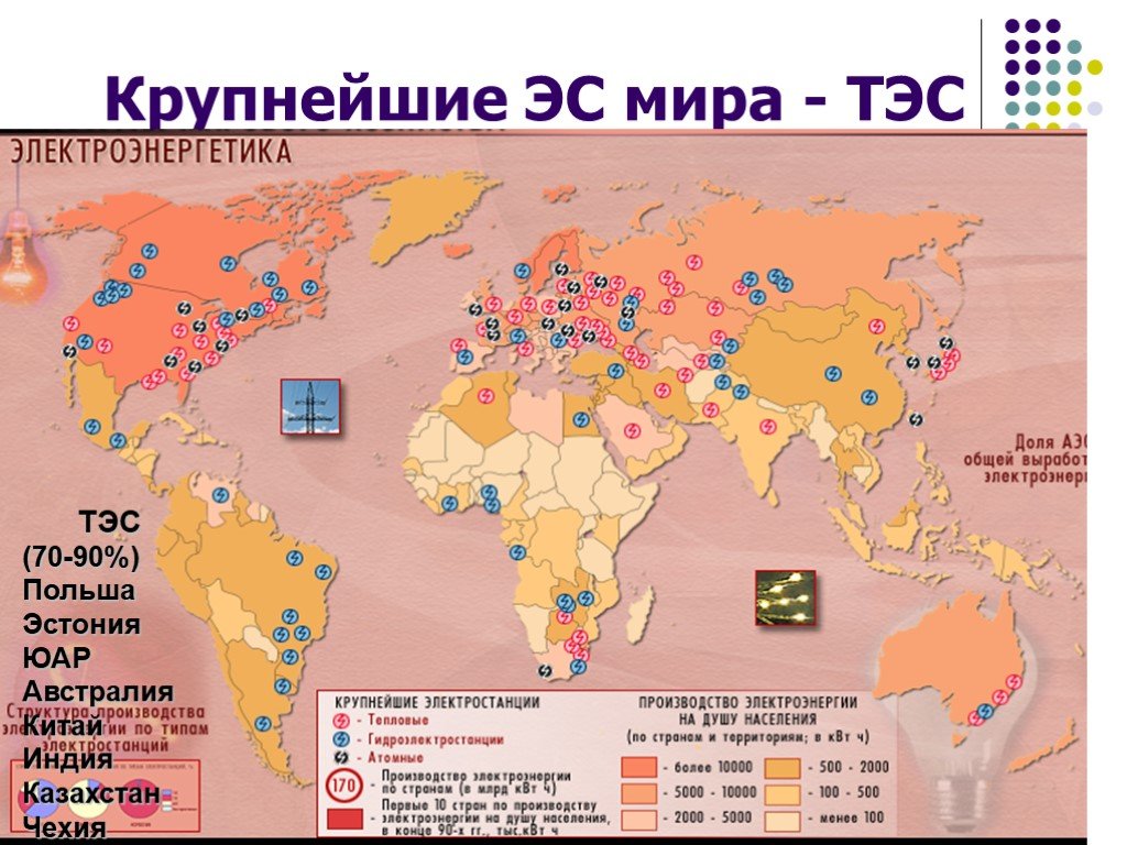 Страны производители электроэнергетики. Крупнейшие ТЭС В мире на карте. 10 Крупнейших электростанций ТЭС ГЭС АЭС на карте.