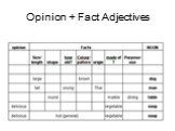 Opinion + Fact Adjectives