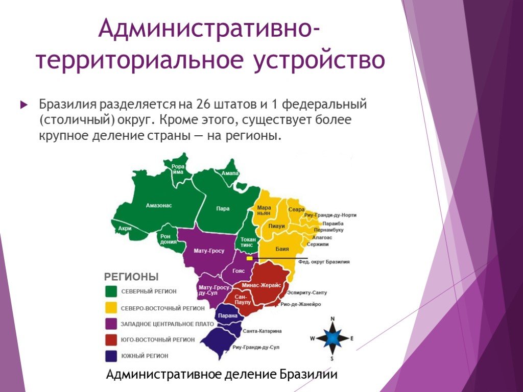 Административная карта бразилии