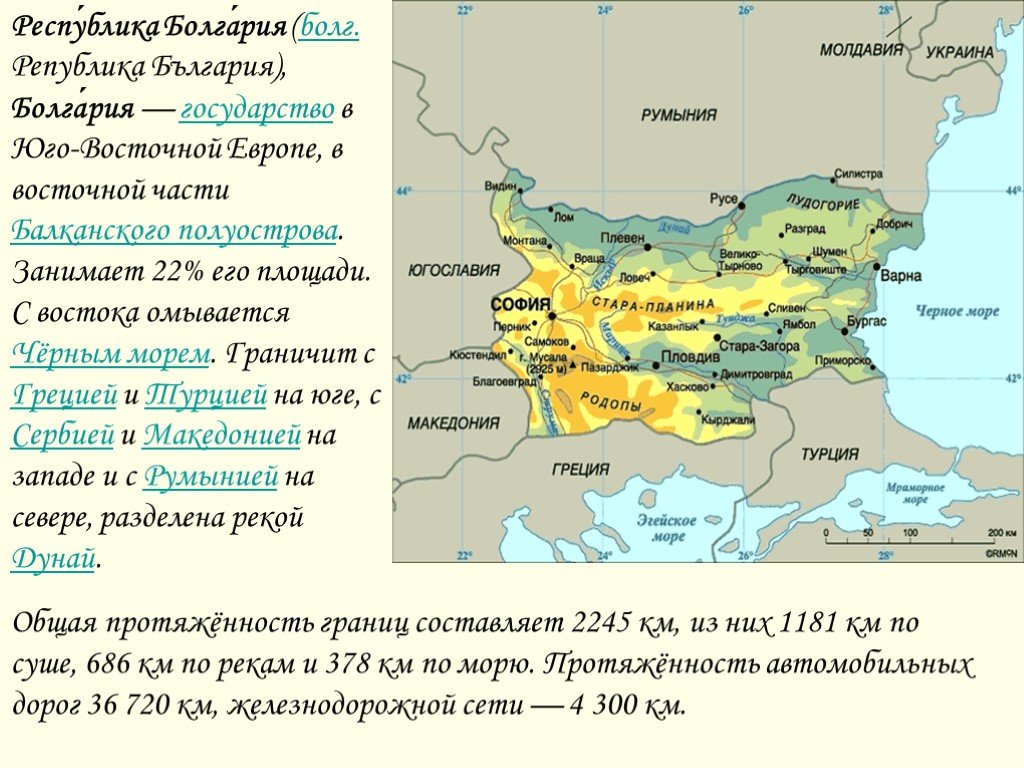 План описания страны болгария 7 класс