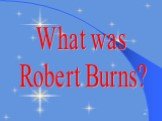 What was Robert Burns?