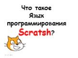 Что такое Язык программирования Scratsh? 02.09.2018