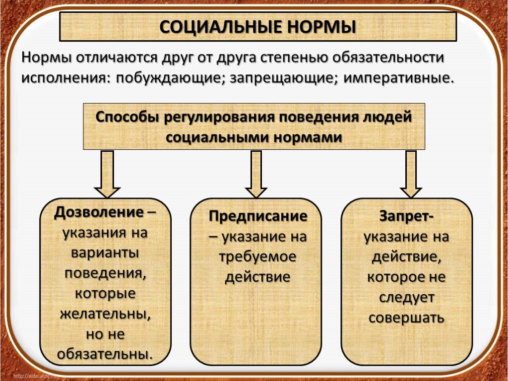 Одобряемый социальными нормами образец поведения человека это