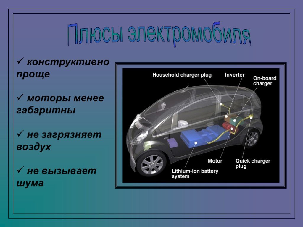 Презентация на тему электромобили