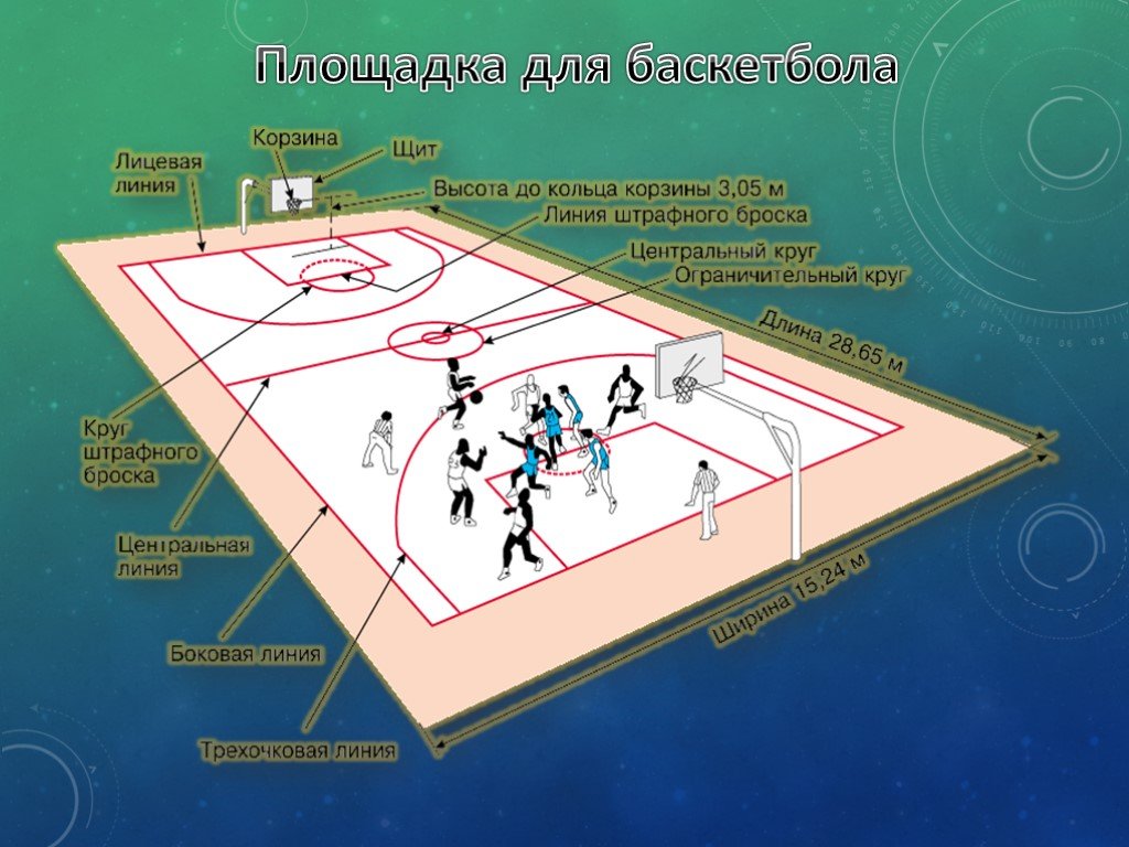 Презентация на тему баскетбольная площадка