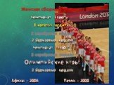 Женская сборная России: 3 золотых медали Афины - 2004 Пекин - 2008