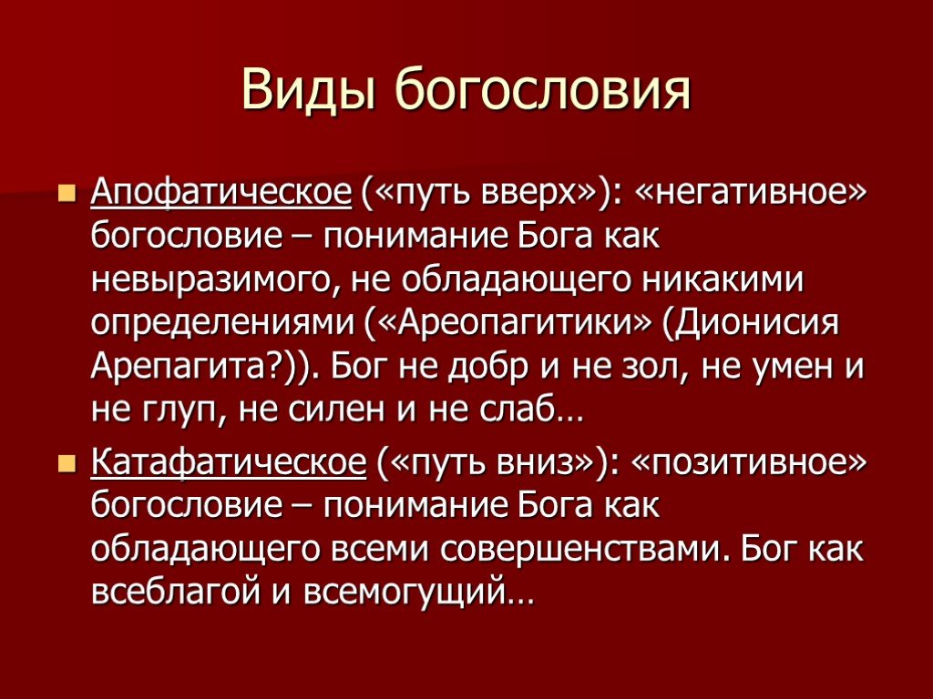 Презентация по богословию