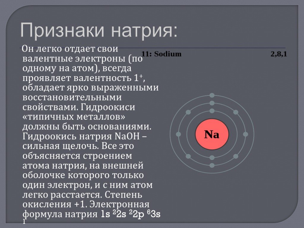 Электроны натрия. Натрий презентация. Признаки натрия. Валентные электроны натрия. Атом натрия.