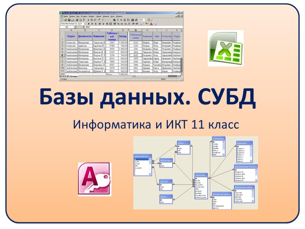 Презентация по теме база данных 11 класс