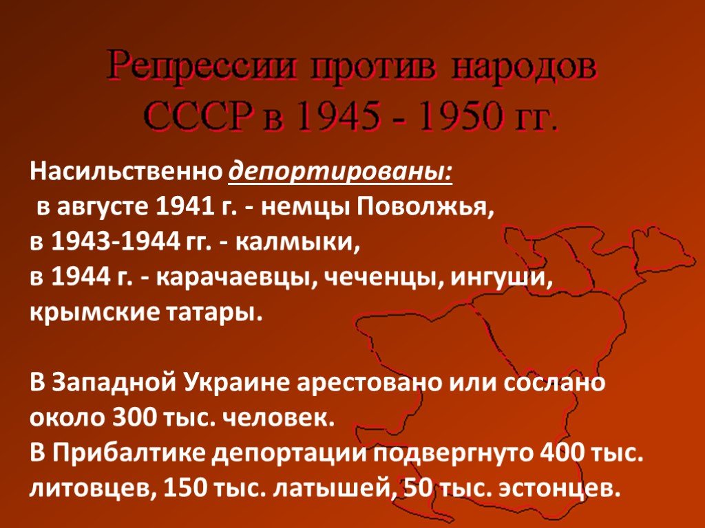 Репрессии против народа. Репрессированные народы. Репрессия против народов СССР 1945-1953. Репрессированные народы СССР.
