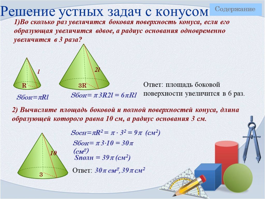 Площади и объемы многогранников и тел вращения презентация