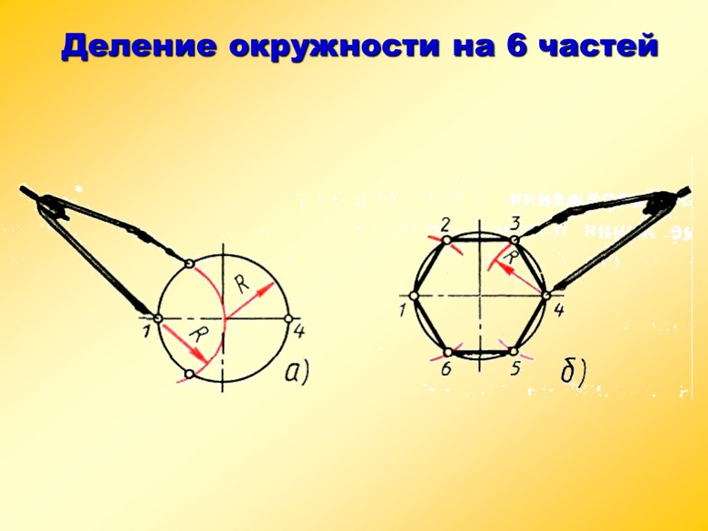 Делить круг на 6. Разделить окружность на 6 частей. Деление окружности на шесть частей. Круг поделенный на 6 частей. Разделить окружность на шесть равных частей.