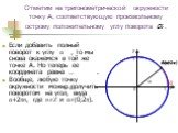 Отметим на тригонометрической окружности точку А, соответствующую произвольному острому положительному углу поворота . Если добавить полный поворот к углу α , то мы снова окажемся в той же точке А. Но теперь ее координата равна … . Вообще, любую точку окружности можно получить поворотом на угол, вид