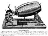В 1857 году де Мартинвилль изобрёл фоноавтограф. Устройство состояло из акустического конуса и вибрирующей мембраны, соединённой с иглой. Игла соприкасалась с поверхностью вращаемого вручную стеклянного цилиндра, покрытого копотью или бумагой. Звуковые колебания, проходя через конус, заставляли мемб