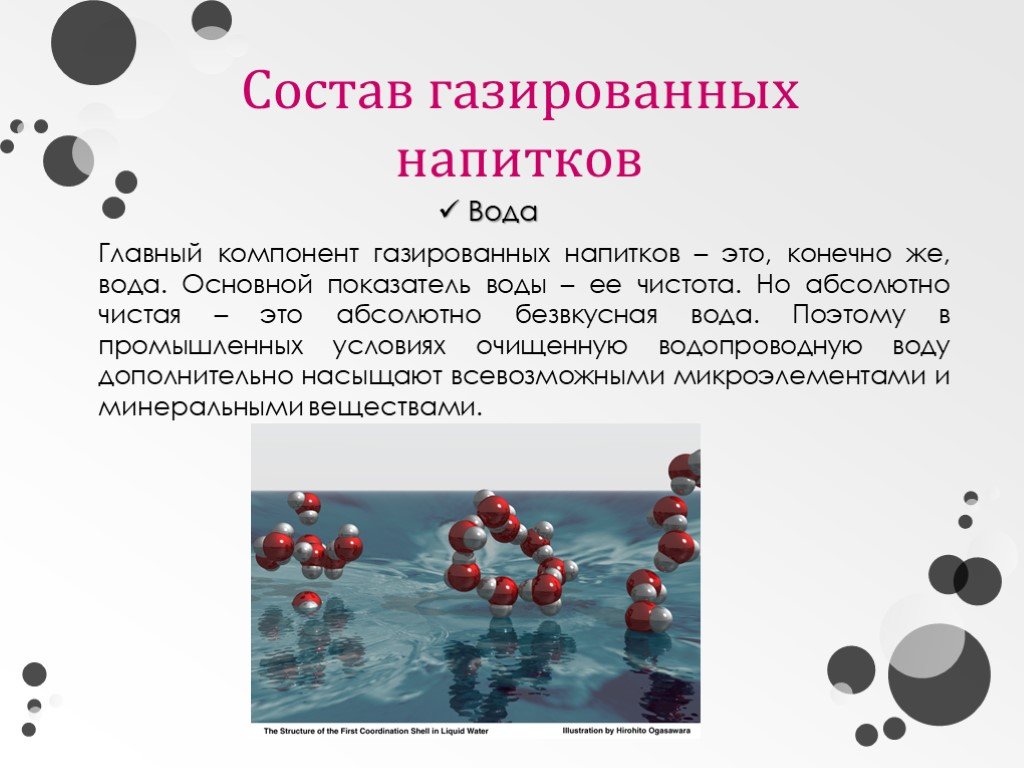 Состав газированных напитков проект