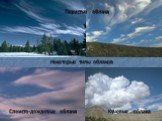 Кучевые облака. Некоторые типы облаков. Перистые облака. Слоисто-дождевые облака