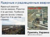Припять, Украина фото Джейсона Миншулла. Ядерный реактор после аварии. Реактор 4 (в центре). Турбиное здание (внизу слева). Реактор 3 (в центре справа). Апрель 26, 1986