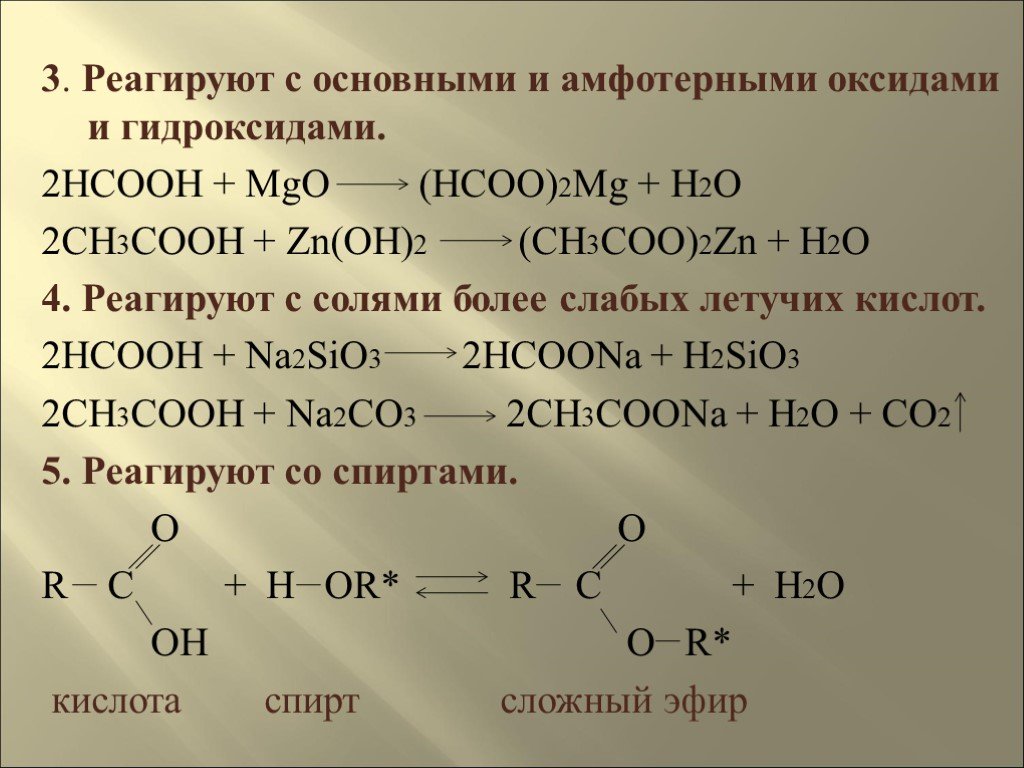 Реакция уксусной кислоты с гидроксидом магния