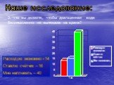 2. Что вы делаете, чтобы драгоценная вода бессмысленно не вытекала из крана? Расходую экономно - 14 Ставлю счётчик – 16 Мне наплевать – 40