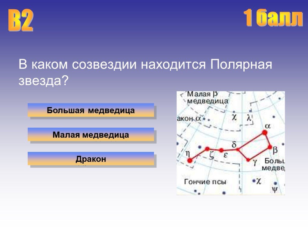 Какая звезда относится к какому созвездию