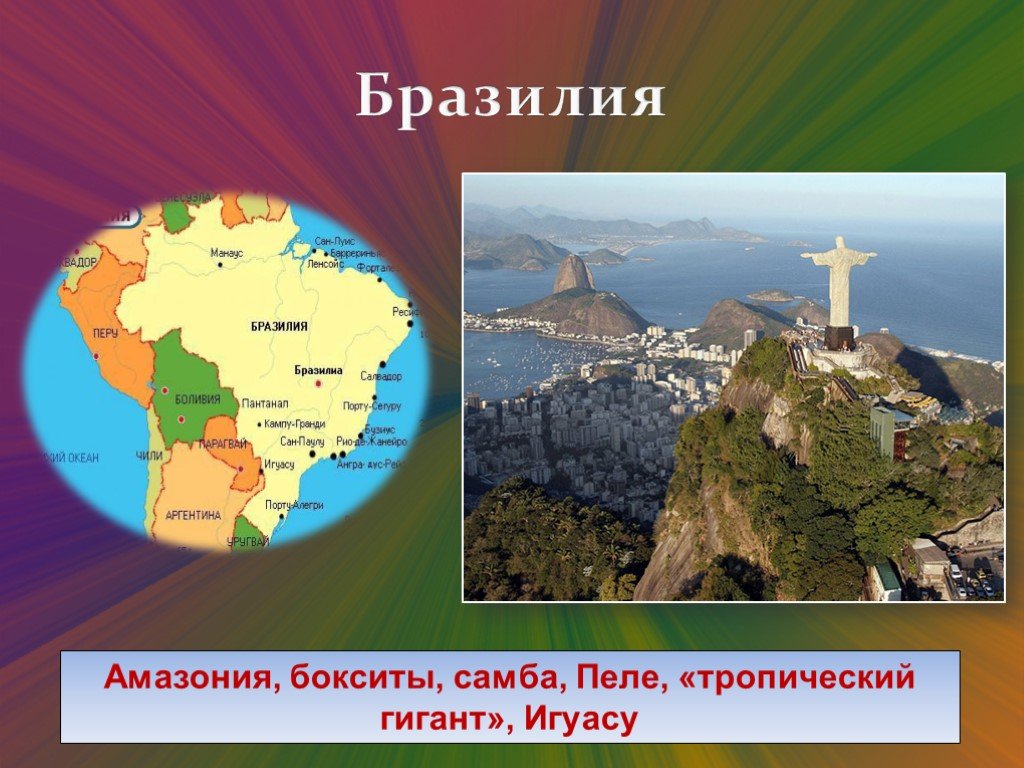 Столица государства бразилия. Страна материк достопримечательности. Бразилия презентация. Бразилия материк достопримечательности. Презентация по географии . Бразилия.
