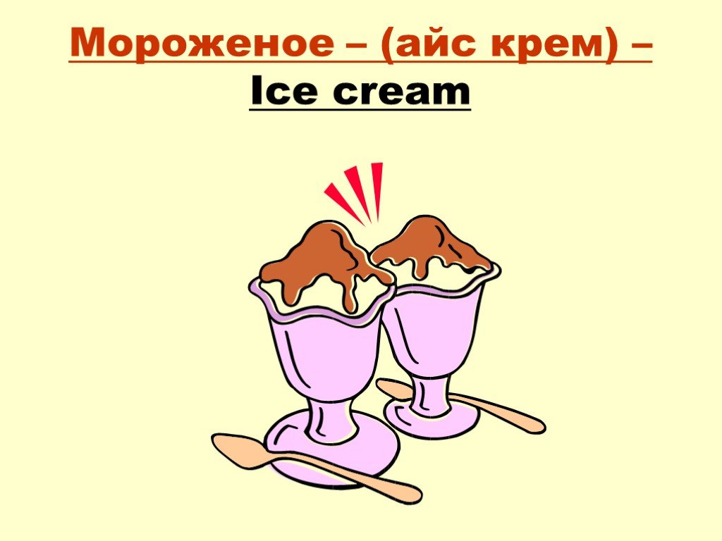 Ice Cream карточка 2 класс. We like likes ice cream