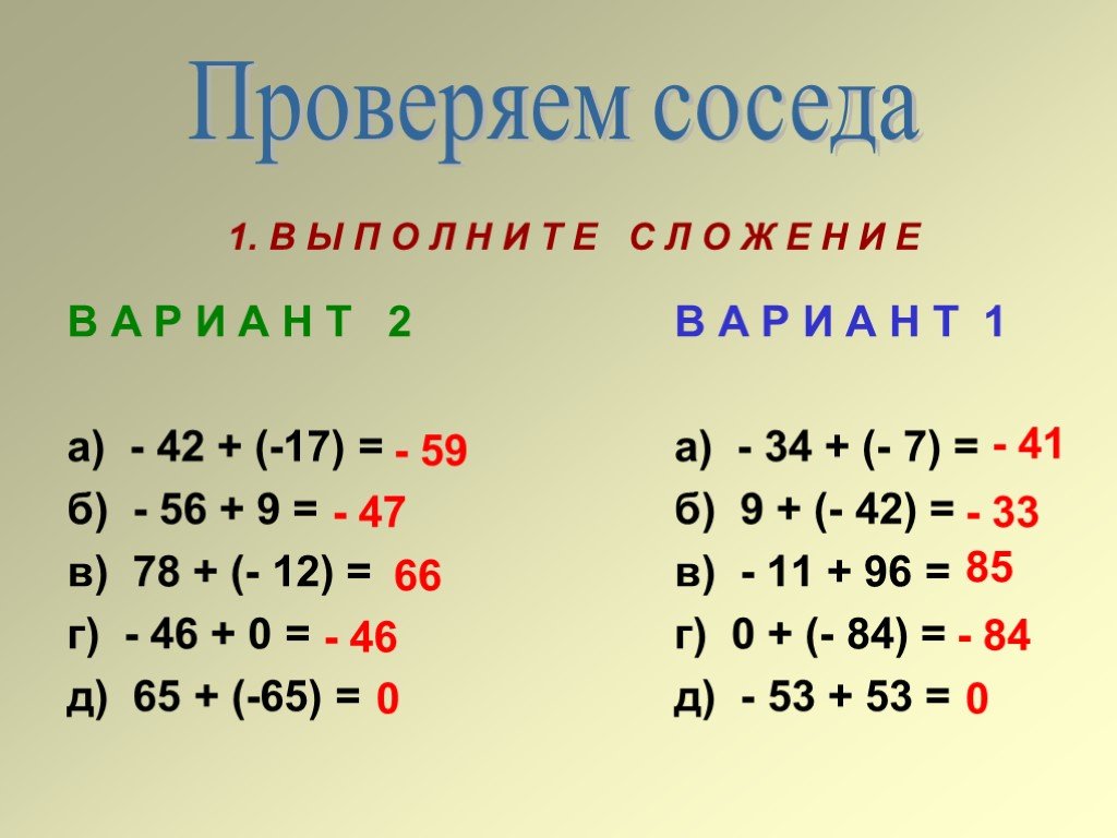 Классы целых чисел. Сложение и вычитание целых чисел. Слжение и вычитаниецелых числе. Сложение и вычитание целыхчисье. Сложение и вычитание нецелых чисел.