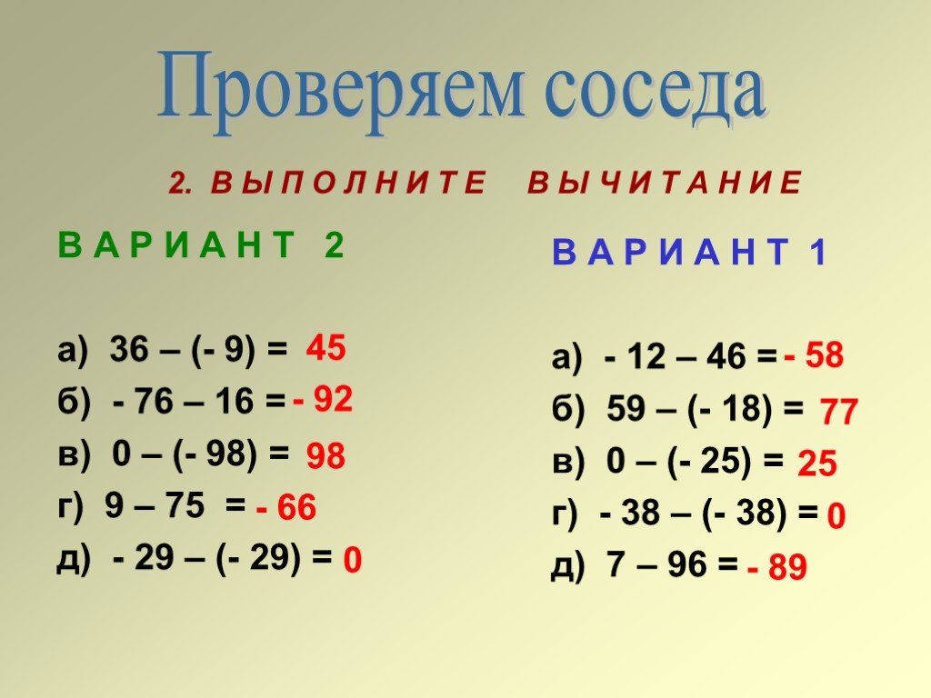 Вычти число 6. Правило вычитания целых чисел. Сложение и разность целых чисел 6 класс. Сложение и вычитание целых чисел 6. Сложение и вычитание целых чисел 6 класс.