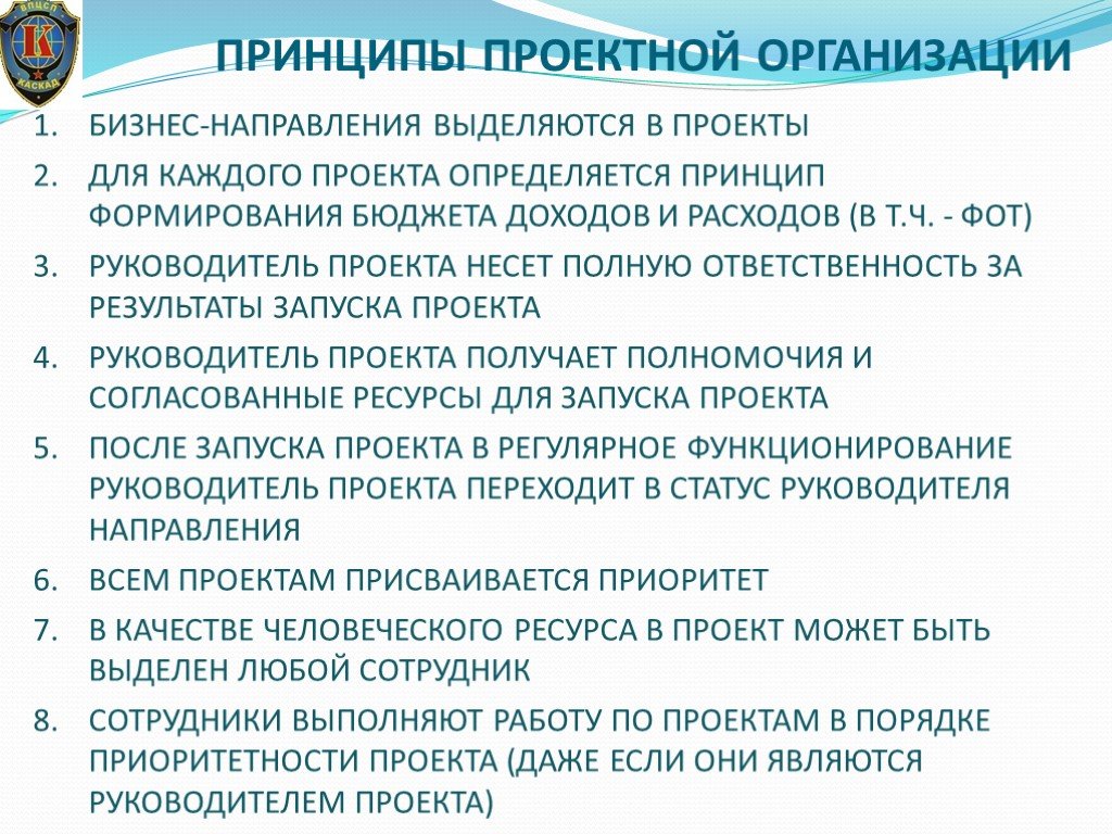 Принципы управление проектами