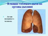 Влияние табачного дыма на органы дыхания. Легкие некурящего человека.